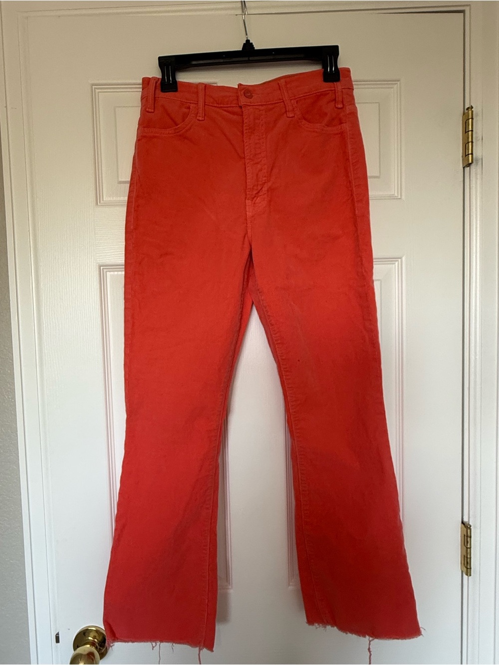 MOTHER High-Waist Flare Corduroys Peach Color Sz 29